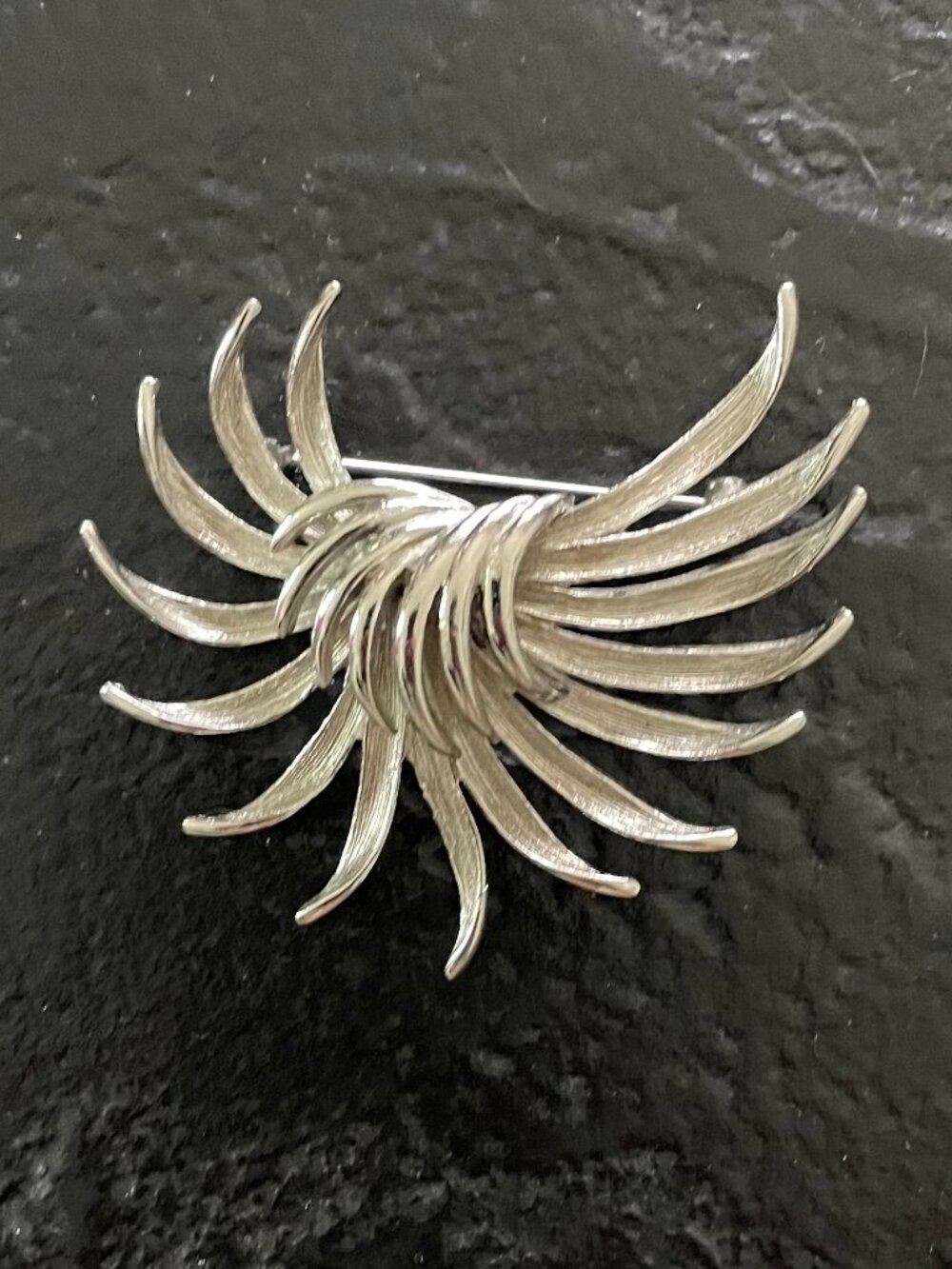 Vintage Silver-Tone Metal Brooch